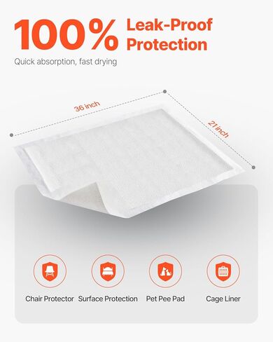 VEVOR Disposable Underpads, 30" x 36" Incontinence Bed Pads, Super Absorbent Chux Pads with 5-Layer Protection for Bed Sofa and Mattress, Protective Bedwetting Pad for Pet Adult Kid Elderly (70-Pack) in Saudi Arabia