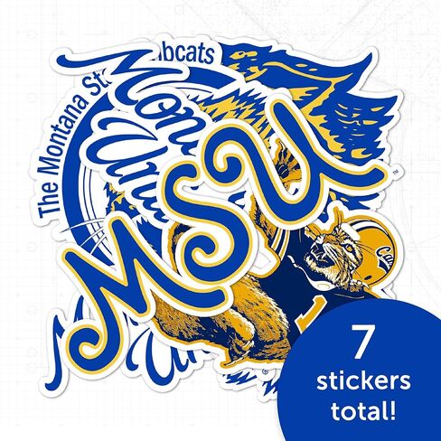 Desert Cactus Montana State University Sticker Bobcats MSU Vinyl Decals Laptop Water Bottle Car Type 2 (T2 Vintage 1) in Saudi Arabia