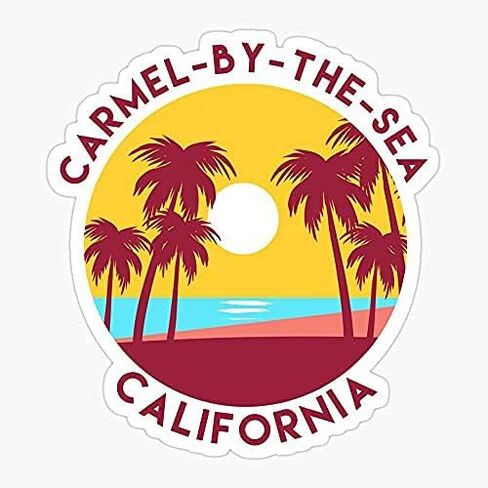 Sea Carmel California by Ocean Retro The USA Beach Sticker Decal Vinyl - Peel and Stick to Any Smooth Surface in Saudi Arabia
