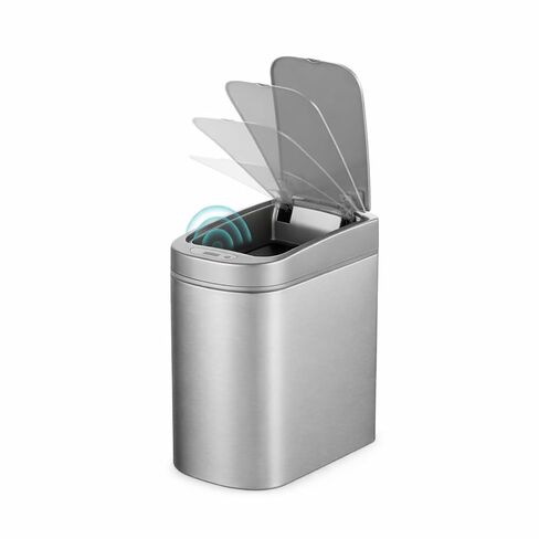Ninestars Automatic Motion Sensor Bathroom Trash Can, 1.8 Gallon Smart Opening Garbage Bin for Bathroom, Bedroom, Kitchen, Office in Kuwait