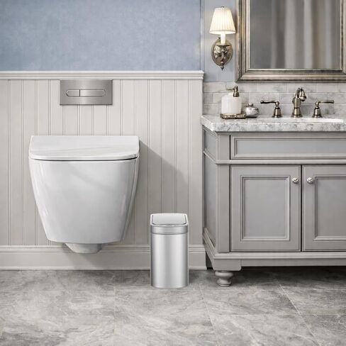 Ninestars Automatic Motion Sensor Bathroom Trash Can, 1.8 Gallon Smart Opening Garbage Bin for Bathroom, Bedroom, Kitchen, Office in Kuwait
