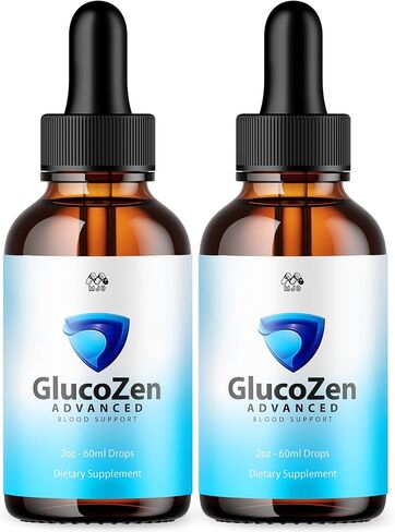 (2 Pack) Glucozen Drops, Official Gluco Zen Blood Support with All Natural Ingredients, Advanced Glucozen Drops Health & Wellness Supplement Formula with Maximum Strength Multivitamins (60 Servings) in Kuwait