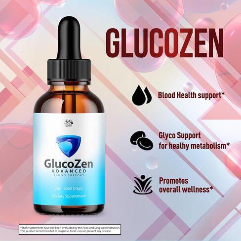 (2 Pack) Glucozen Drops, Official Gluco Zen Blood Support with All Natural Ingredients, Advanced Glucozen Drops Health & Wellness Supplement Formula with Maximum Strength Multivitamins (60 Servings) in Kuwait
