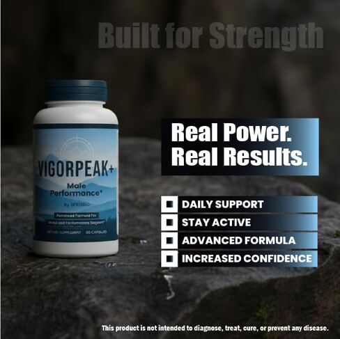 (عبوة واحدة) كبسولات Vigor Peak، حبوب مكملات VigorPeak الرسمية بمكونات ممتازة، تركيبة متقدمة لدعم تقييمات الصحة والعافية بشكل عام (60 كبسولة) in Kuwait