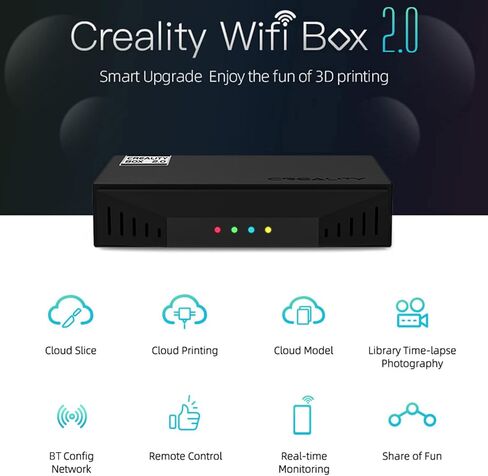 WiFi Box 2.0 مساعد ذكي للطابعة ثلاثية الأبعاد BT، شبكة سحابية لتكوين BT، شريحة سحابية وطباعة/شاشة في الوقت الحقيقي/جهاز تحكم عن بعد بفاصل زمني 8G TF بطاقة متوافقة مع Android iOS in Saudi Arabia