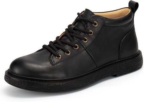 Men's Chukka Boots, Genuine Leather Casual Boots for Men, Round Toe Oxford Rubber Walking Shoes Comfortable Durable Fashion Shoe in Kuwait