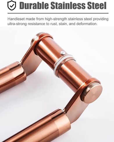 Rose Gold Push-Pull Door Handles Large Size, Commercial Metal Grab Bar for Glass Door, Simple Round Sliding Door Handle with Mounting Accessories (Size : 120cm/47 1/4"-116cm) in Saudi Arabia