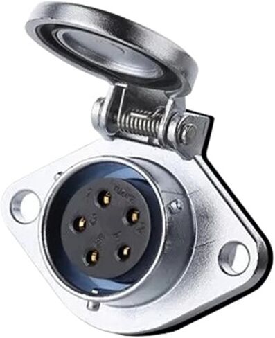 5 pin power signal circular connector female waterproof IP67 cap lock M20 in Saudi Arabia
