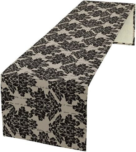 Brown Leopard Print Table Runner,Cheetah Animal Tiger Skin Pattern Art Kitchen Dining Table Decoration for Home Party Decor Table Runners 13x36in in Saudi Arabia