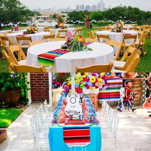 6Pack Mexican Table Runners 14 x 84 Inch Fiesta Mexican Party Decoration Mexican Runners for Table Cinco De Mayo Party Wedding(Red) in Saudi Arabia