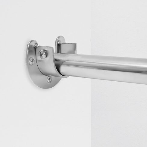 Stainless Steel Clothes Rail Closet Rack Curtain Rod Shower Supports Hook，51.5 * 21.7mm,1 Piece in Saudi Arabia