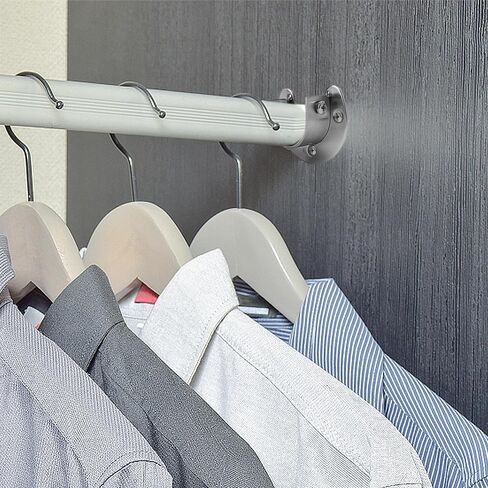 Stainless Steel Clothes Rail Closet Rack Curtain Rod Shower Supports Hook，51.5 * 21.7mm,1 Piece in Saudi Arabia