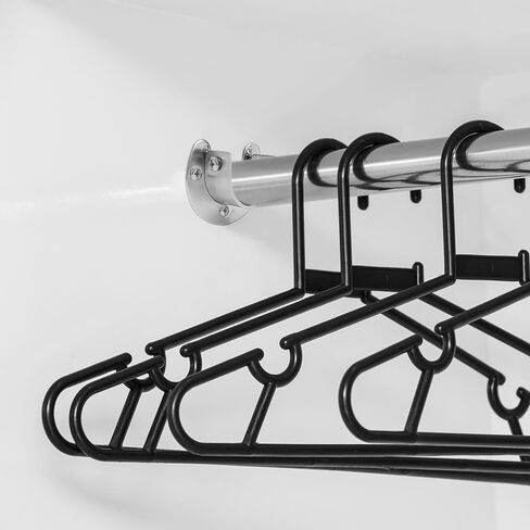 Stainless Steel Clothes Rail Closet Rack Curtain Rod Shower Supports Hook，51.5 * 21.7mm,1 Piece in Saudi Arabia