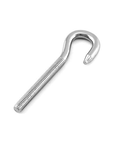 QWORK M6 Hook Bolt 304 Stainless Steel Ring Screw, 20 Pack Screw Hook High Hardness Steel Hook Bolt in Saudi Arabia