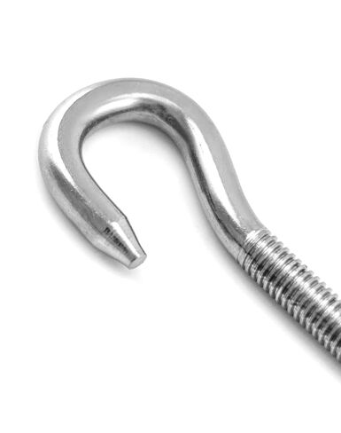 QWORK M6 Hook Bolt 304 Stainless Steel Ring Screw, 20 Pack Screw Hook High Hardness Steel Hook Bolt in Saudi Arabia