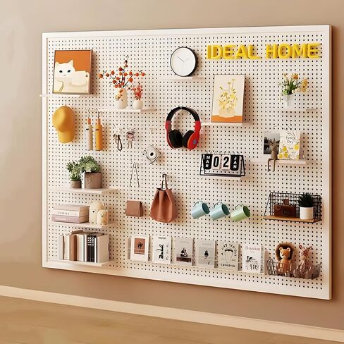 24 PCS Pegboard Hooks, Pegboard Accessories Compatible with IKEA Skadis Long Metal Storage Hooks for Tool Home Office Indoor Supply 6 x 9.5 Centimeters, White in Kuwait