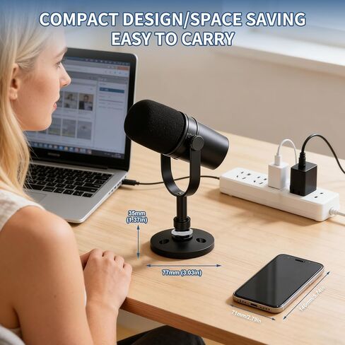 Desktop Microphone Stand for Shure MV7i/MV7x,Secure & Space-Saving Desk Stand for Shure MV7i/MV7x Podcast Mic​,Detachable microphone base with locking nut in Saudi Arabia