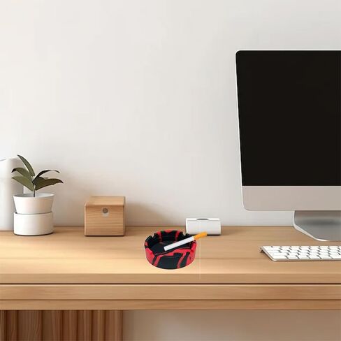 Silicone ashtray - durable and stylish round design, high temperature resistant, perfect for bars, hotels and offices in Saudi Arabia