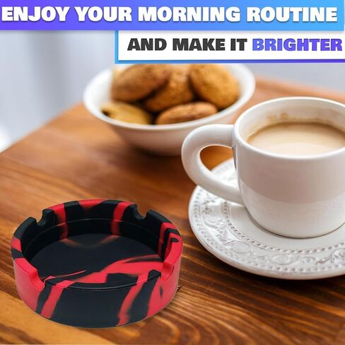 Silicone ashtray - durable and stylish round design, high temperature resistant, perfect for bars, hotels and offices in Saudi Arabia