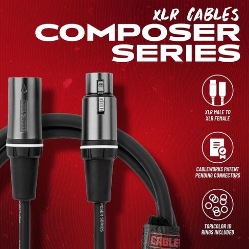 Cableworks by Gator Cases Composer Series Deluxe 25 Foot XLR Microphone Cable, (GCWC-XLR-25) in Saudi Arabia