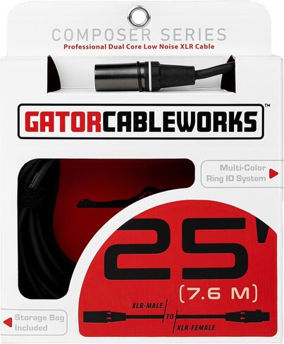 Cableworks by Gator Cases Composer Series Deluxe 25 Foot XLR Microphone Cable, (GCWC-XLR-25) in Saudi Arabia