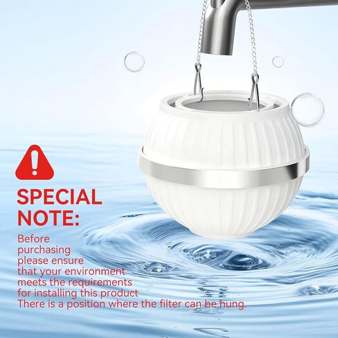Bathtub Filter, a Water Filtration Device for bathtubs. 11-Layer Filtration, Capable of Removing Chlorine, Softening Hard Water, Removing impurities in Water, and Protecting Skin and Body. (White) in Saudi Arabia