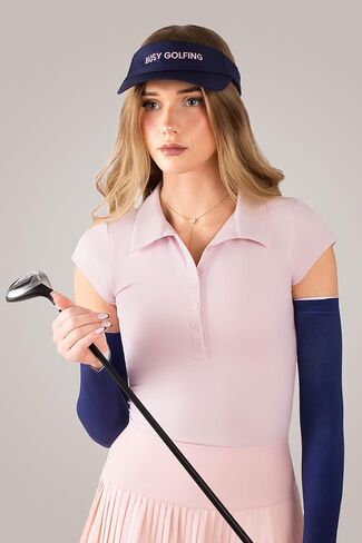 Glove It April Navy Golf Visor - واقي من الشمس خفيف الوزن وجيد التهوية للاعبي الغولف - قابل للتعديل للرجال والنساء in Saudi Arabia