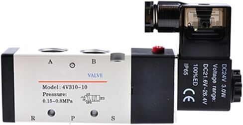 صمام الملف اللولبي 4V310 4V320 4V330 220V 110V 24V 12V محطة/جروميت نوع واحد/مزدوج 1 قطعة (4V330E-08 ، تيار مستمر 24 فولت) in Kuwait
