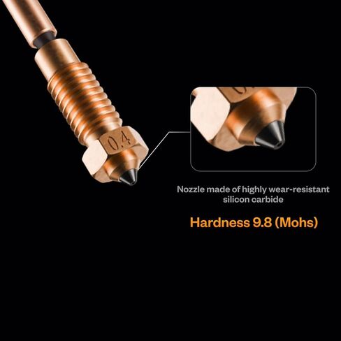Immdinogo for Phaetus Upgrade Nextruder Prus 0.4 مم فوهة كربيد السيليكون ملحقات الطابعة ثلاثية الأبعاد لـ MK4 MK4S XL MK3.9 MK3.9S Hotend: كسر الحرارة مع معطف EndCoat - حافظ على خيوط الطباعة حتى 154LB in Saudi Arabia