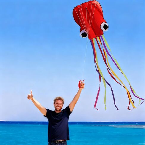 HENGDA KITE 2 Pack Octopus Eagle Kites for Kids and Adults，Hawk Kite Easy to Fly,Beach Kites for Family Outdoor Toy Games & Activities,Suitable for Beginners in Saudi Arabia