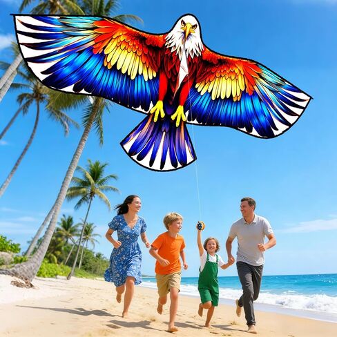 HENGDA KITE 2 Pack Octopus Eagle Kites for Kids and Adults，Hawk Kite Easy to Fly,Beach Kites for Family Outdoor Toy Games & Activities,Suitable for Beginners in Saudi Arabia