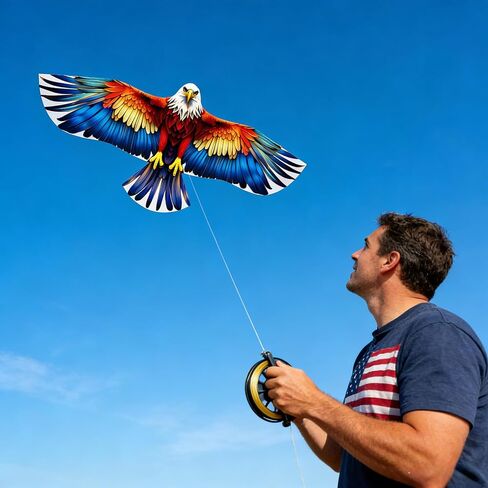 HENGDA KITE 2 Pack Octopus Eagle Kites for Kids and Adults，Hawk Kite Easy to Fly,Beach Kites for Family Outdoor Toy Games & Activities,Suitable for Beginners in Saudi Arabia