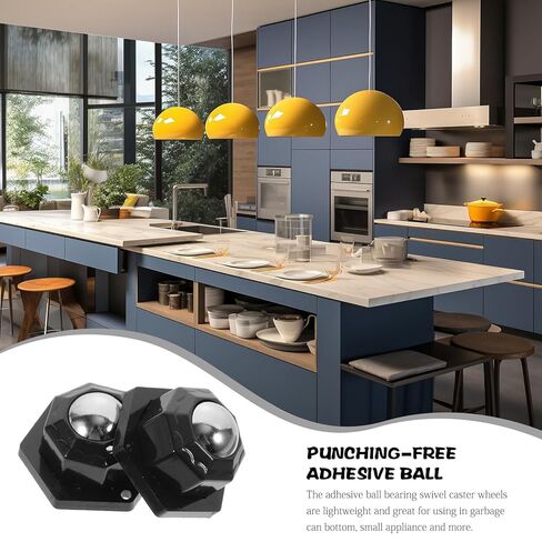 INOOMP 4pcs 20mm Mini Swivel Ball Casters Self-Adhesive Small Caster Wheels for Light Duty Appliances Furniture Trash Bins Quiet Universal Rolling Pulley in Saudi Arabia