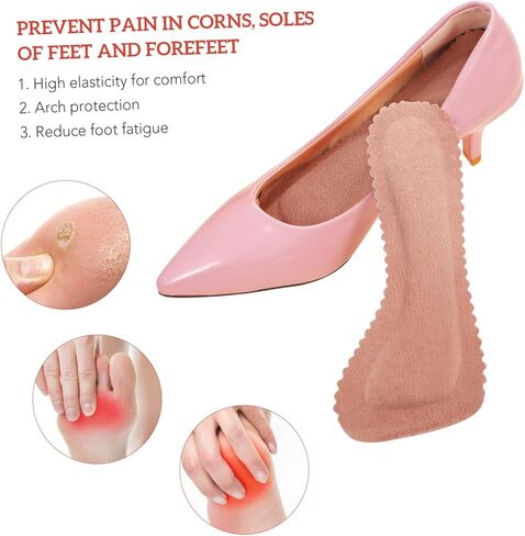 Slip High Heel Insoles for Women Breathable Leather Shoe Cushions Sweat Absorbing Pads for Summer and Foot Pressure Relief in Saudi Arabia