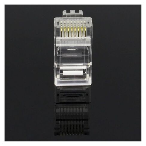100 قطعة رأس كريستال RJ45 CAT5 CAT5E موصل شبكة مطلي بالذهب in Kuwait