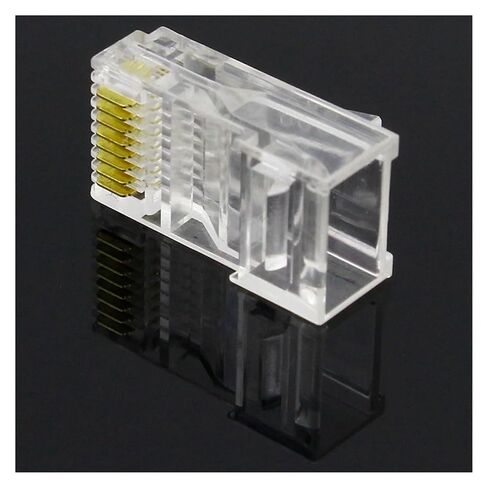 100 قطعة رأس كريستال RJ45 CAT5 CAT5E موصل شبكة مطلي بالذهب in Kuwait