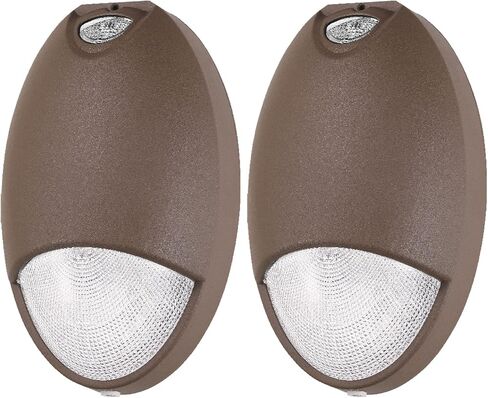 OSTEK LED ضوء الطوارئ مع مستشعر الخلايا الكهروضوئية الاحتياطية للبطارية، IP65 12W LED حزمة الجدار الخارجية لتركيبات الإضاءة في حالات الطوارئ 5000K 120-277VAC، تشخيص الاختبار الذاتي، غلاف من الألومنيوم، معتمد من UL in Kuwait