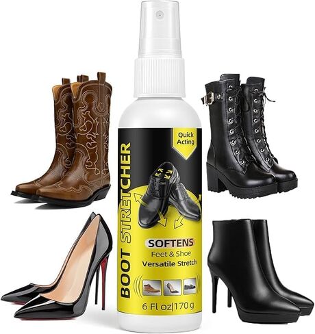 Shoe Stretch Spray, Premium Leather Softener Relieve Tight Fit, Wide Feet, Professional Boot Stretcher Spray for Leather, Suede, Boots, Nubuck, High Heel, Canvas in Saudi Arabia