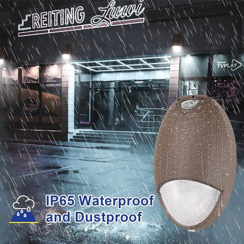 OSTEK LED ضوء الطوارئ مع مستشعر الخلايا الكهروضوئية الاحتياطية للبطارية، IP65 12W LED حزمة الجدار الخارجية لتركيبات الإضاءة في حالات الطوارئ 5000K 120-277VAC، تشخيص الاختبار الذاتي، غلاف من الألومنيوم، معتمد من UL in Kuwait