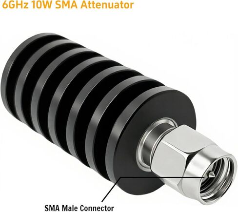 مخفف SMA 50 ديسيبل 10 وات، مخففات SMA 6 جيجا هرتز 10 وات مع موصل SMA 50 أوم مخفف لراديو هام، اختبار (6 جيجا 50 ديسيبل) in Saudi Arabia