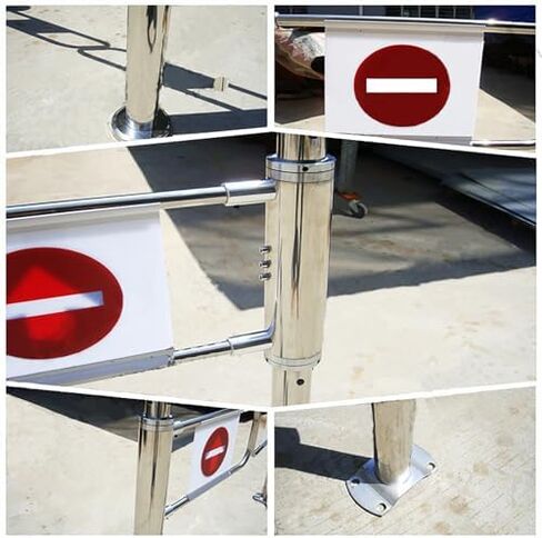 Automatic Swing Gate Access Control, One-Way Door with Spring-Loaded Safety, Stainless Steel Entry/Exit Gate for Warehouses & Yards (180 x 100 cm / 70.8" x 39.4") in Saudi Arabia