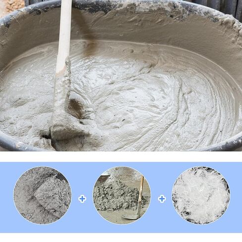 Giantree 6.6 رطل من الألياف الزجاجية الخرسانية، 3/4 بوصة من الألياف الزجاجية لتعزيز الخرسانة الملاط مزيج الخرسانة البيضاء لبناء جدران أرضية الحديقة المضادة للتشقق in Kuwait