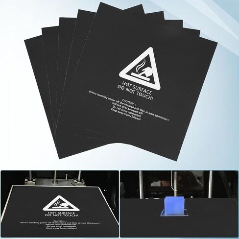 لوحة بناء Adventurer 4 pro، 5 قطع 220 × 220 مم جزء الطابعة ثلاثية الأبعاد ملصقات طباعة لوحة السرير المسخنة تزيد من الالتصاق وتقلل من مشاكل التجمد وقابلة لإعادة الاستخدام PLA ABS HIPS PETG in Saudi Arabia