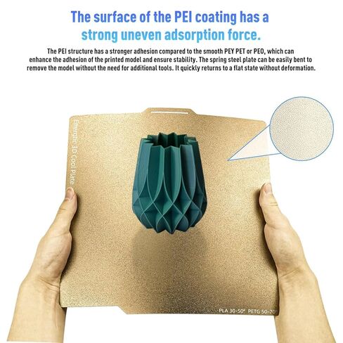 257 * 257mm 2 pcs A1 PEI Build Plate Double Sided Smooth Textured Heated Bed,Flexible Removable Spring Bed Plate for Bambu Lab A1/X1/X1C/X1E/P1P/P1S 3D Printer in Saudi Arabia