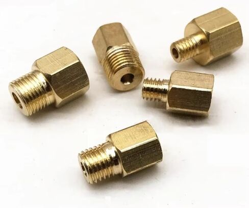 1pc M8x1mm-1/4" BSP Female To Male Straight Brass Pipe Connector IHNIEAEW in Saudi Arabia