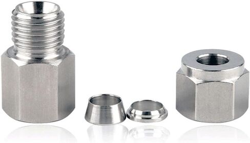 1 قطعة أنبوب صالح O/D 8 مللي متر إلى 1/2 "BSPP أنثى 304 الفولاذ الطويق هوائي ضغط الهواء المناسب IHNIEAEW in Saudi Arabia