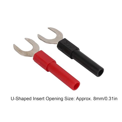 Hapivida Multimeter Test Leads, Universal 4mm Copper Y Spade Banana Plug Adapter with Fork Spade Connectors, 10-Piece Red Black Set for Automotive Diagnostics and Laboratory Testing Equipment in Saudi Arabia
