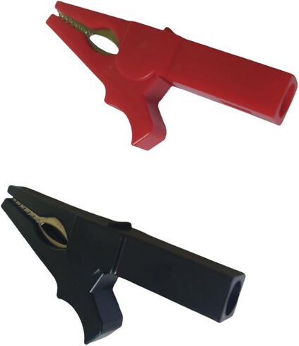 Full Insulated Alligator Clip with 4mm Socket Banana Jack Copper Test Clamp Wire Clip Alligator Clips 1000V 32A, (Length 55mm)10Pcs in Saudi Arabia
