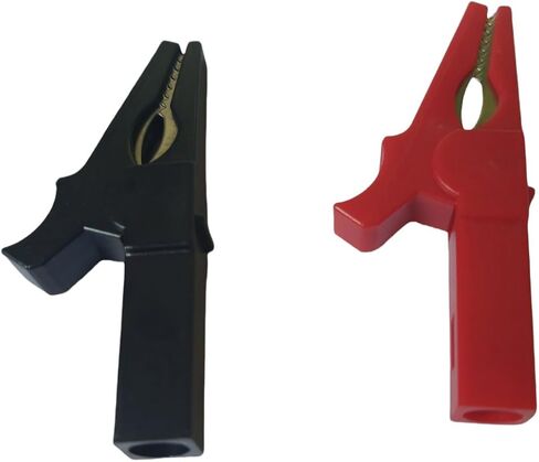 Full Insulated Alligator Clip with 4mm Socket Banana Jack Copper Test Clamp Wire Clip Alligator Clips 1000V 32A, (Length 55mm)10Pcs in Saudi Arabia