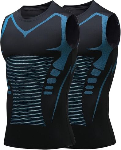 V Boost V2 Compression Shirt Men, Gym Workout Daily Wear Crewneck Tank Top Quick-Dry Breathable Stretch in Saudi Arabia
